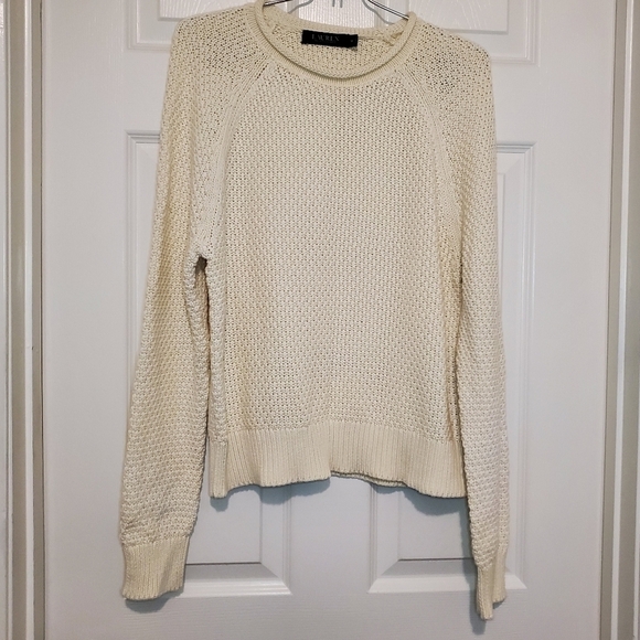 Lauren Ralph Lauren Sweaters - Lauren Ralph Lauren Cream Off White Fisherman Sweater Size Medium